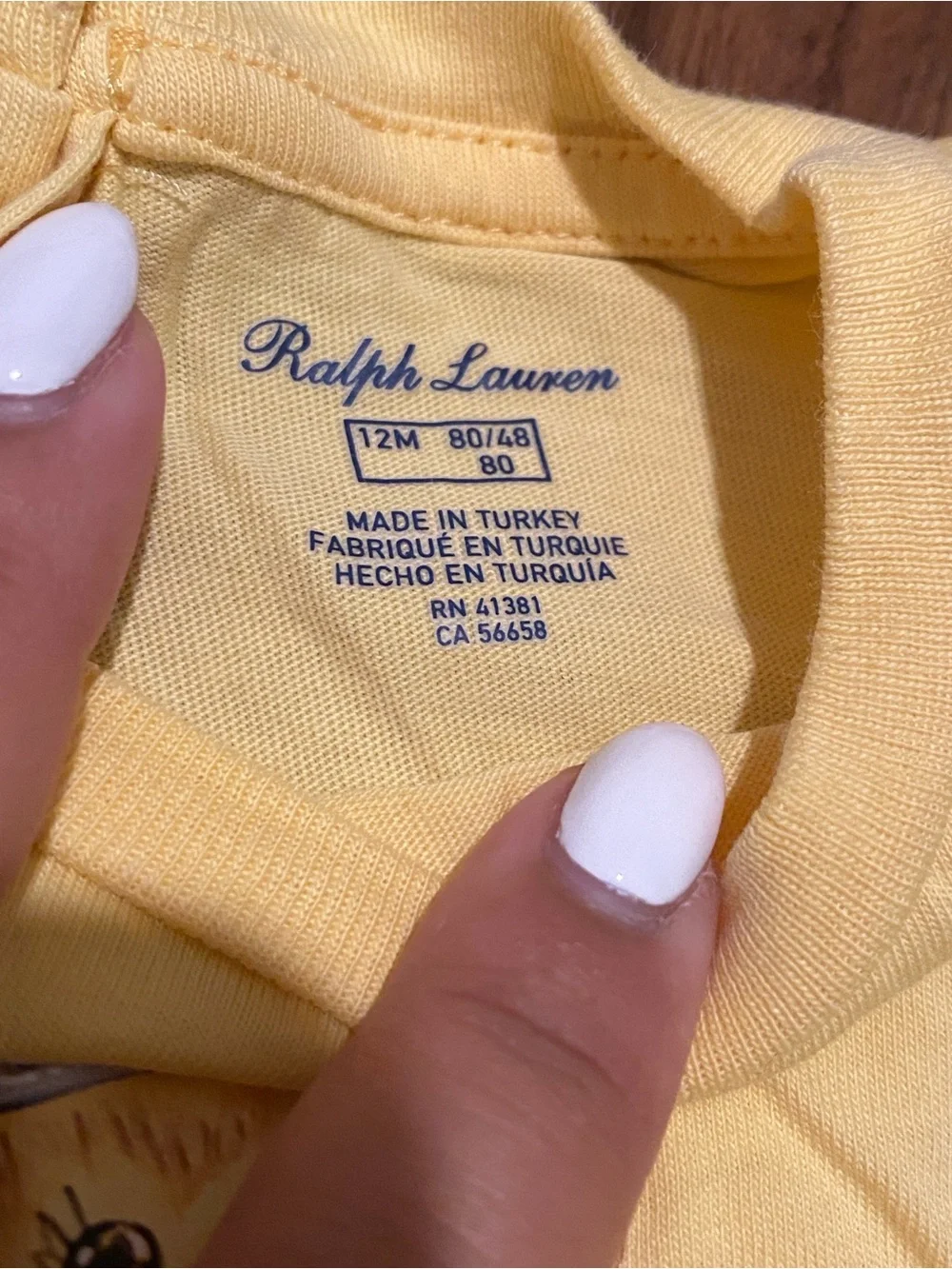 Ralph Lauren polobear yellow